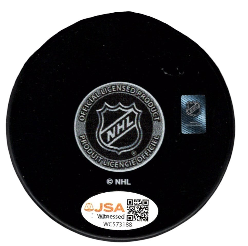 Rejean Lemelin Signed Bruins 100th Centennial Puck w/ 89-90 Jennings JSA W COA1