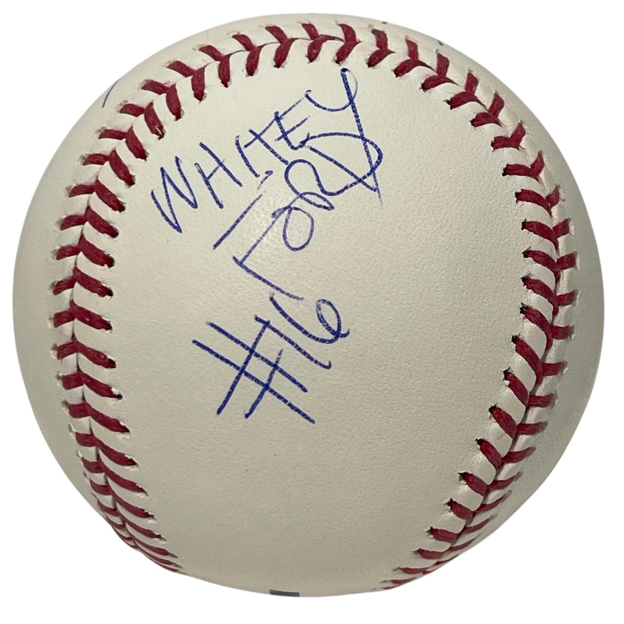 Anthony Michael Hall Signed Rawlings ROMLB Baseball JSA COA Whitey Ford A1