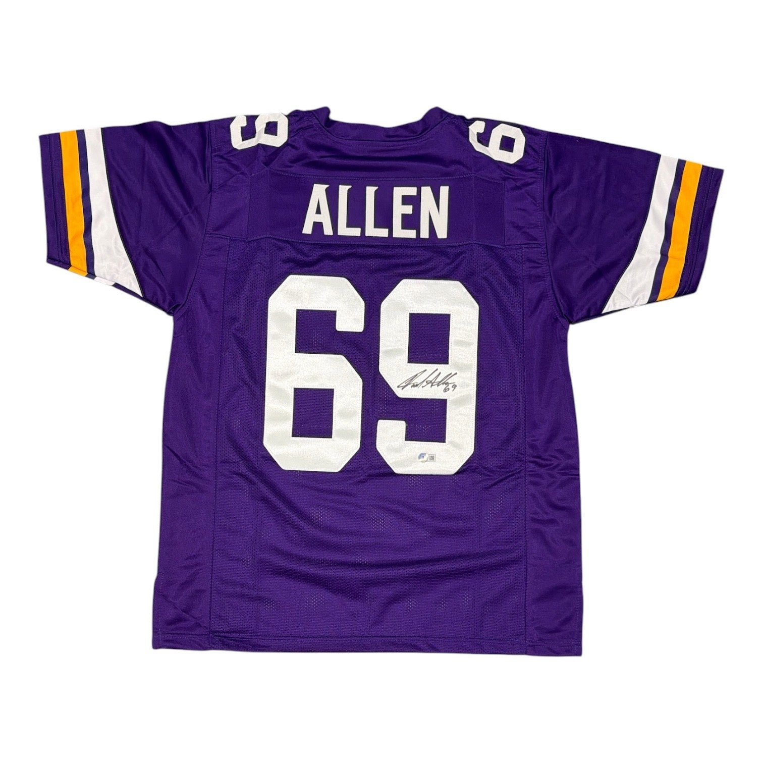 Jared Allen Signed Minnesota Vikings Custom Jersey Beckett Witness BAS COA0