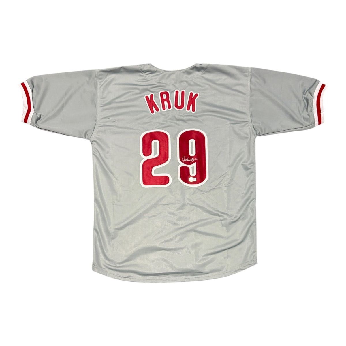 John Kruk Signed Autographed Philadelphia Phillies Custom Jersey Beckett BAS COA0