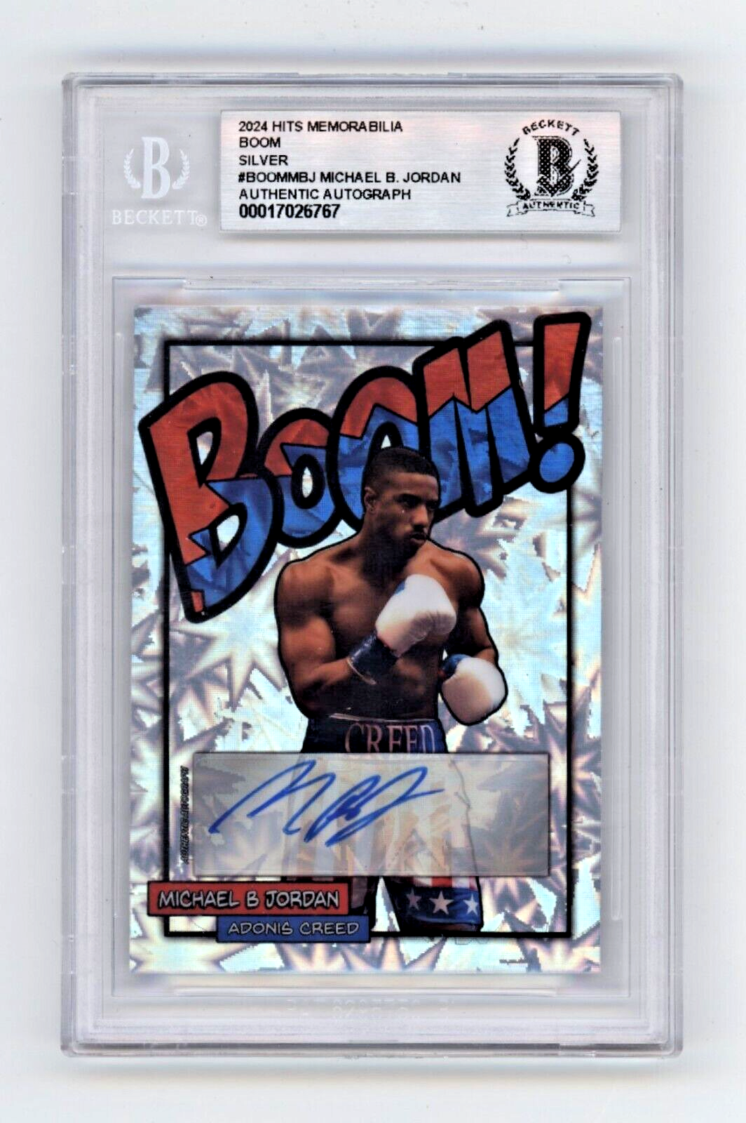 Michael B. Jordan 2024 Hits Memorabilia BOOM Silver #/10 Signed BGS BAS Auto0