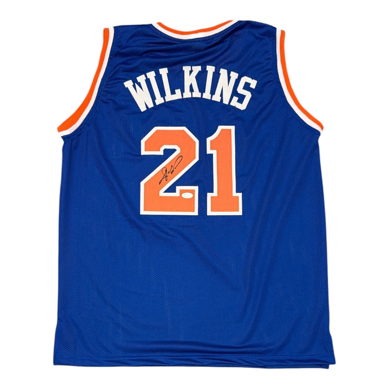 Gerald Wilkins Signed Autographed New York Knicks Custom Jersey JSA Witness COA0