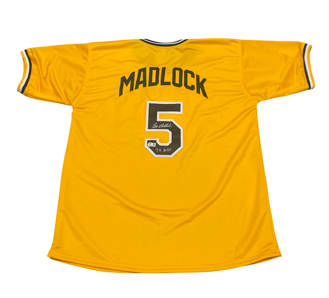 Bill Madlock Signed Pittsburgh Custom Jersey w/ 79 WSC Beckett Witness BAS COA0