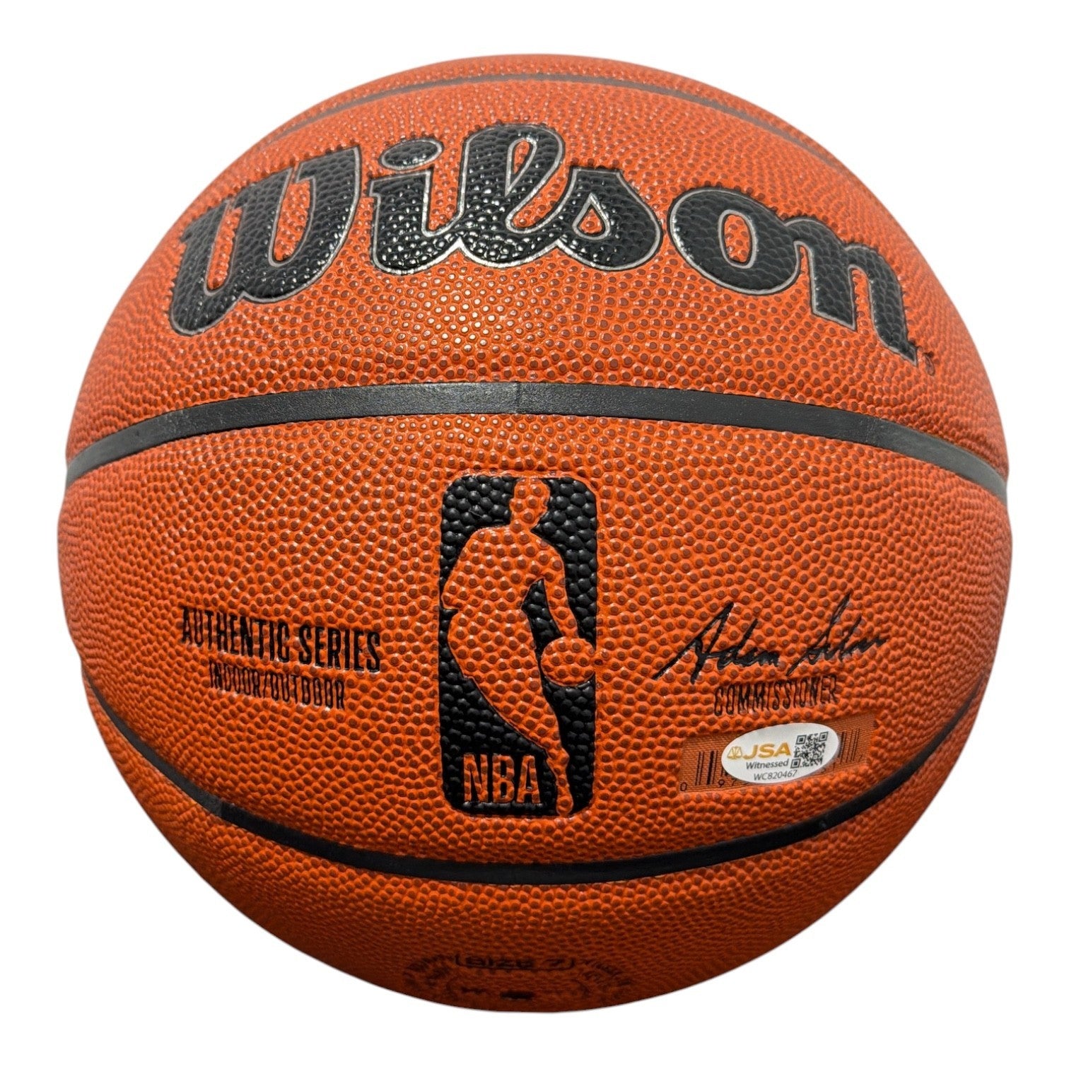 Charles Oakley Signed Autographed Wilson NBA Basketball JSA Witness COA3