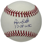 Roy White Signed Autographed ROMLB Baseball w/ 77-78 WSC JSA WITNESS COA0