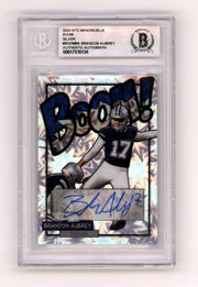 Brandon Aubrey 2024 Hits Memorabilia BOOM Silver Signed BGS BAS Auto Cowboys0