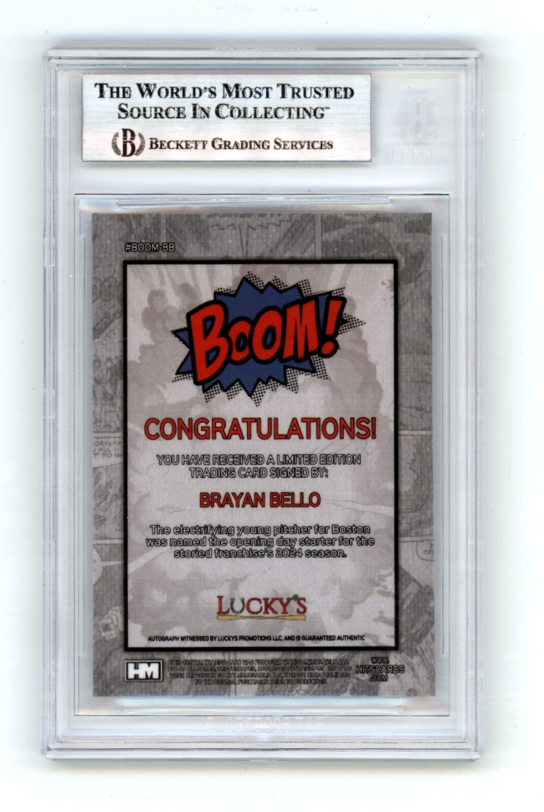 Brayan Bello 2024 Hits Memorabilia BOOM Silver Signed BGS BAS Auto Red Sox1