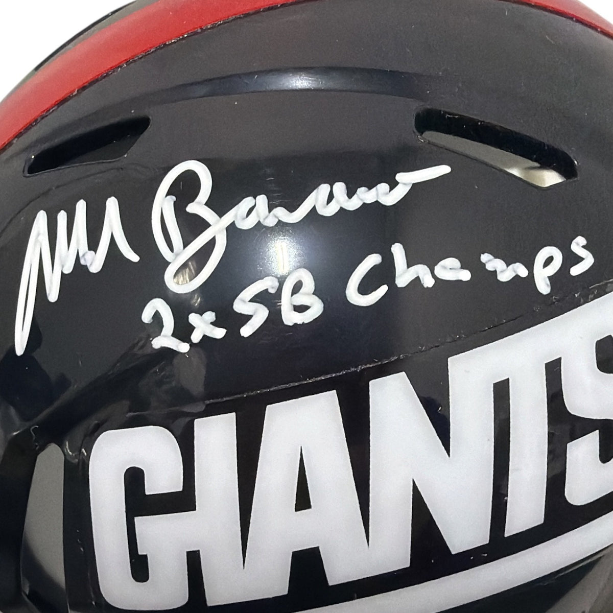 Mark Bavaro Signed New York Giants TB Mini Helmet w/ 2x SB Champs JSA Wit COA1