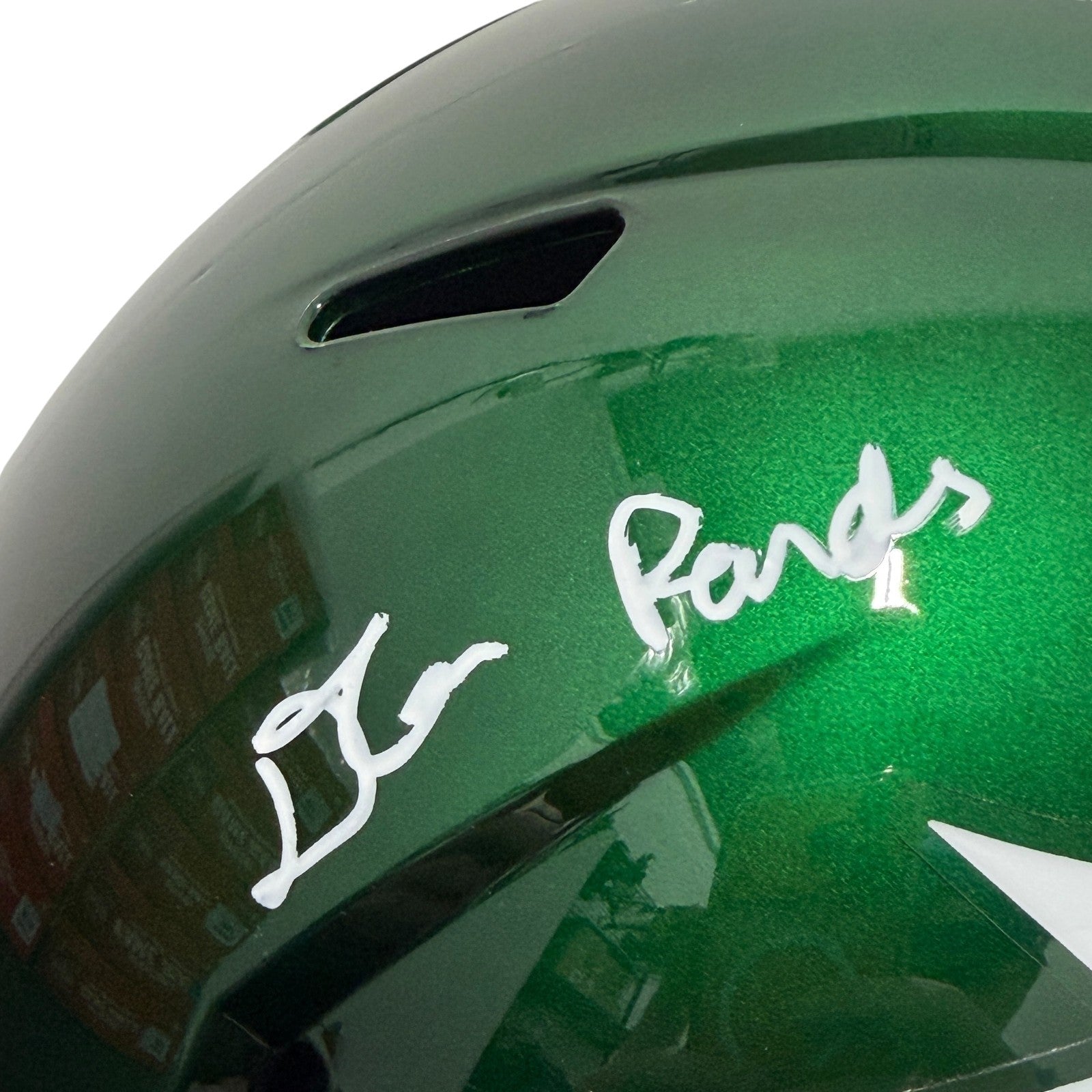 D'Angelo Ponds Signed Jets Speed FS Full Size Helmet w/ 2x Insc JSA Witness COA1