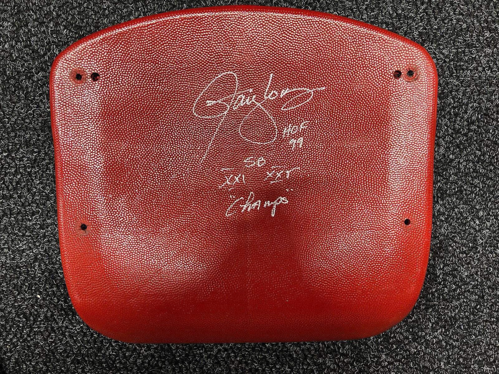 Lawrence Taylor Signed Auto New York Giants Stadium Seat HOF & SB INSC JSA W COA0