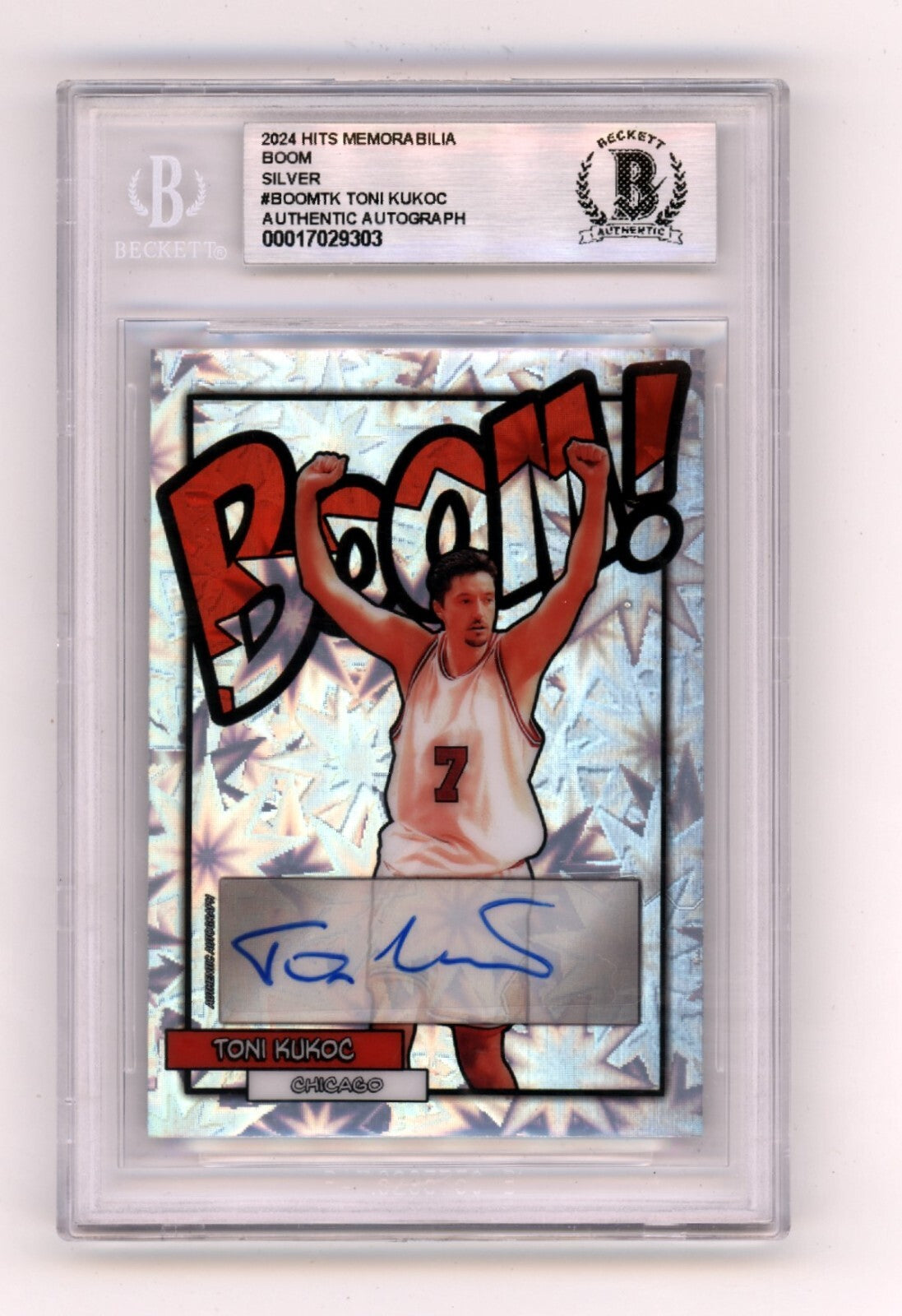 Toni Kukoc 2024 Hits Memorabilia BOOM Silver Signed BGS BAS Auto Bulls0