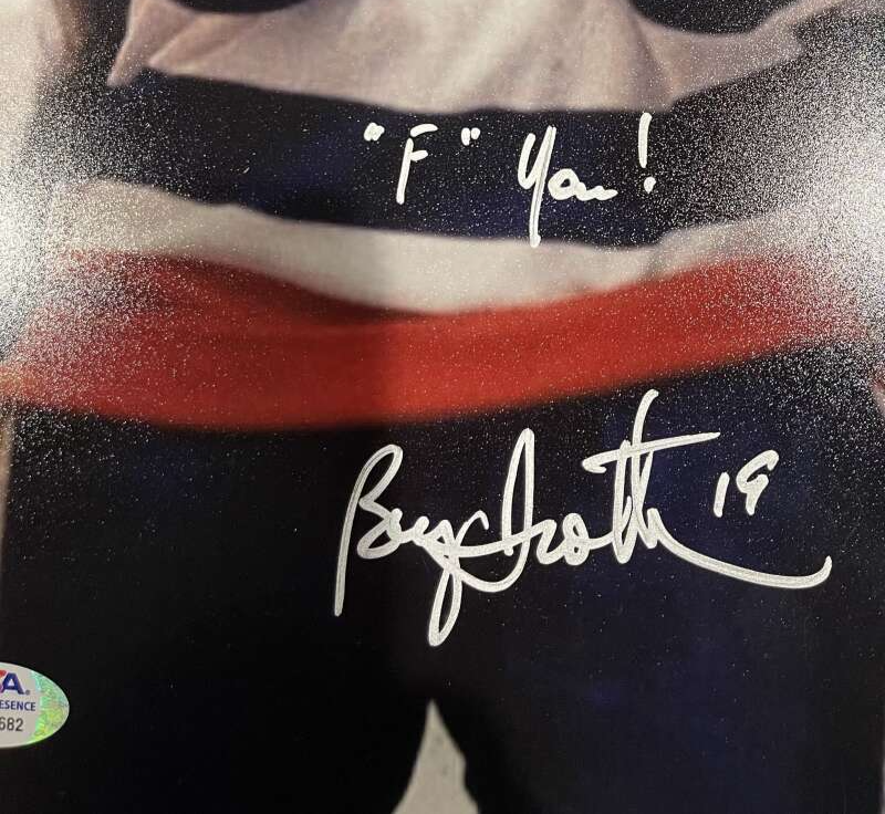 Bryan Trottier & John Tonelli Dual Signed 11x14 Photo Middle Finger FU PSA COA1