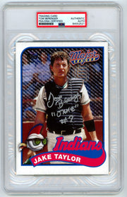 Tom Berenger 2014 Topps Archives Oversized Major League Jake Ins Signed Auto PSA0