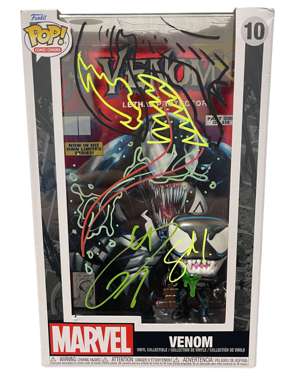 Tom Hardy Signed Venom Funko Pop Comic #10 w Sam De La Rosa Sketch BAS JSA COA A0