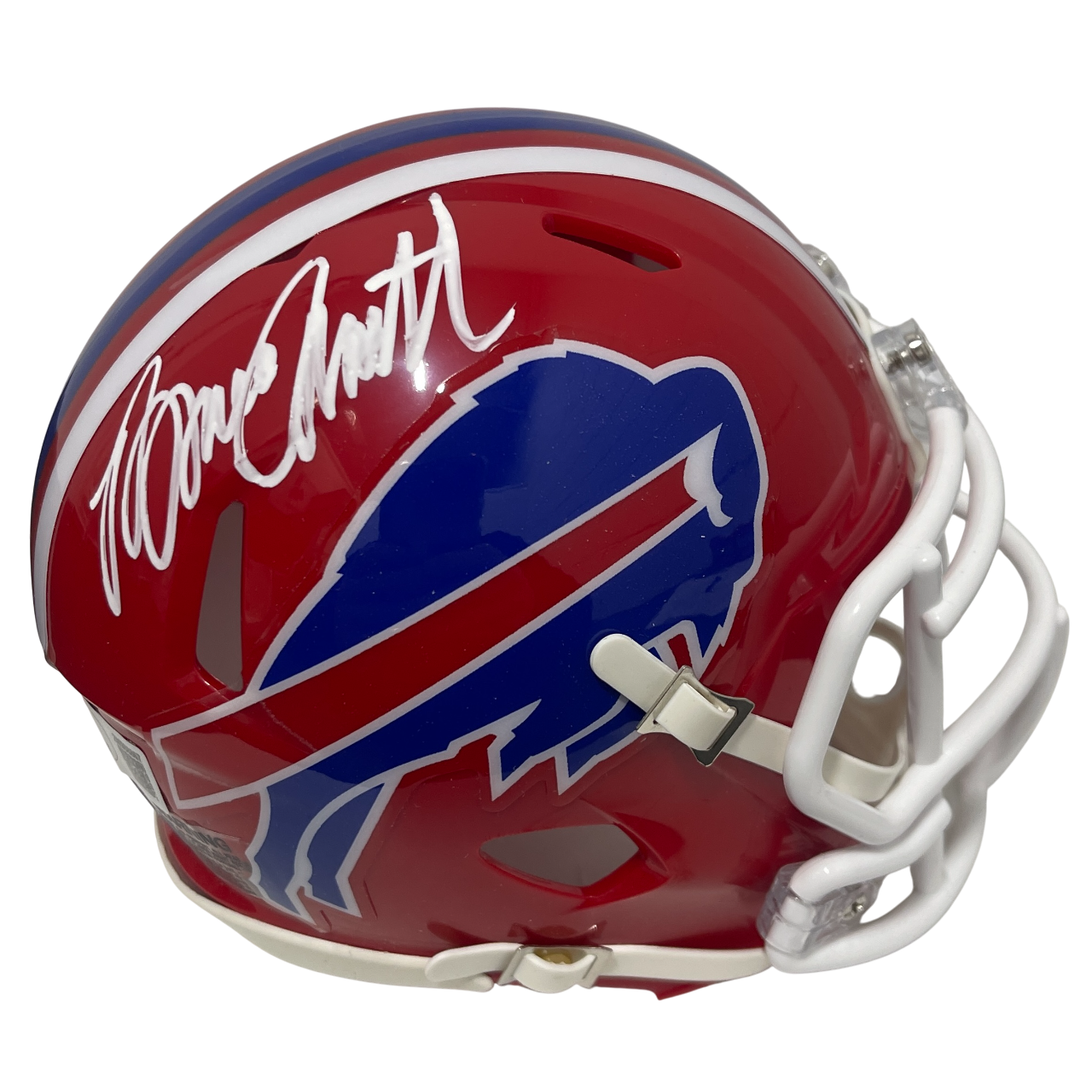 Bruce Smith Signed Buffalo Bills TB Mini Helmet Beckett Witness BAS COA0