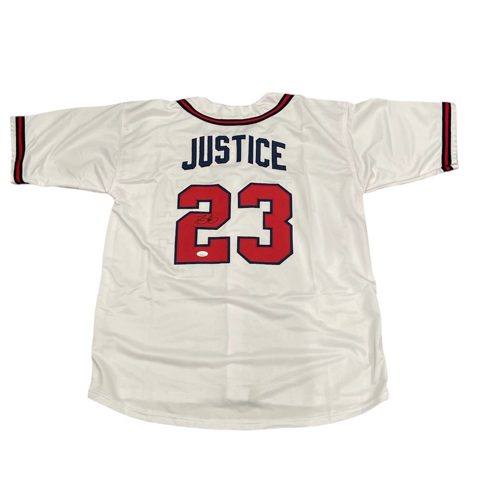David Justice Signed Auto Autographed Atlanta Braves Jersey JSA COA0