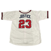 David Justice Signed Auto Autographed Atlanta Braves Jersey JSA COA0