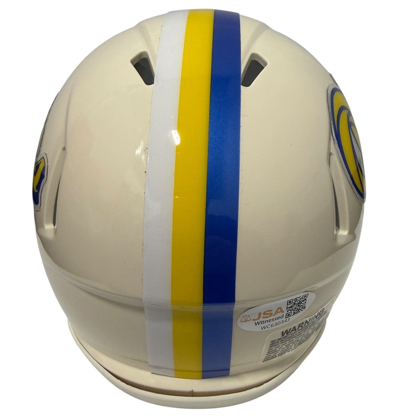 Kyren Williams Signed Los Angles Rams Retro Mini Helmet JSA Witness COA2