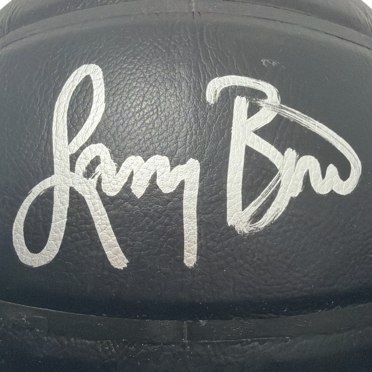 Larry Bird Signed Boston Celtics Premier Black Basketball JSA W COA Bird Holo B2