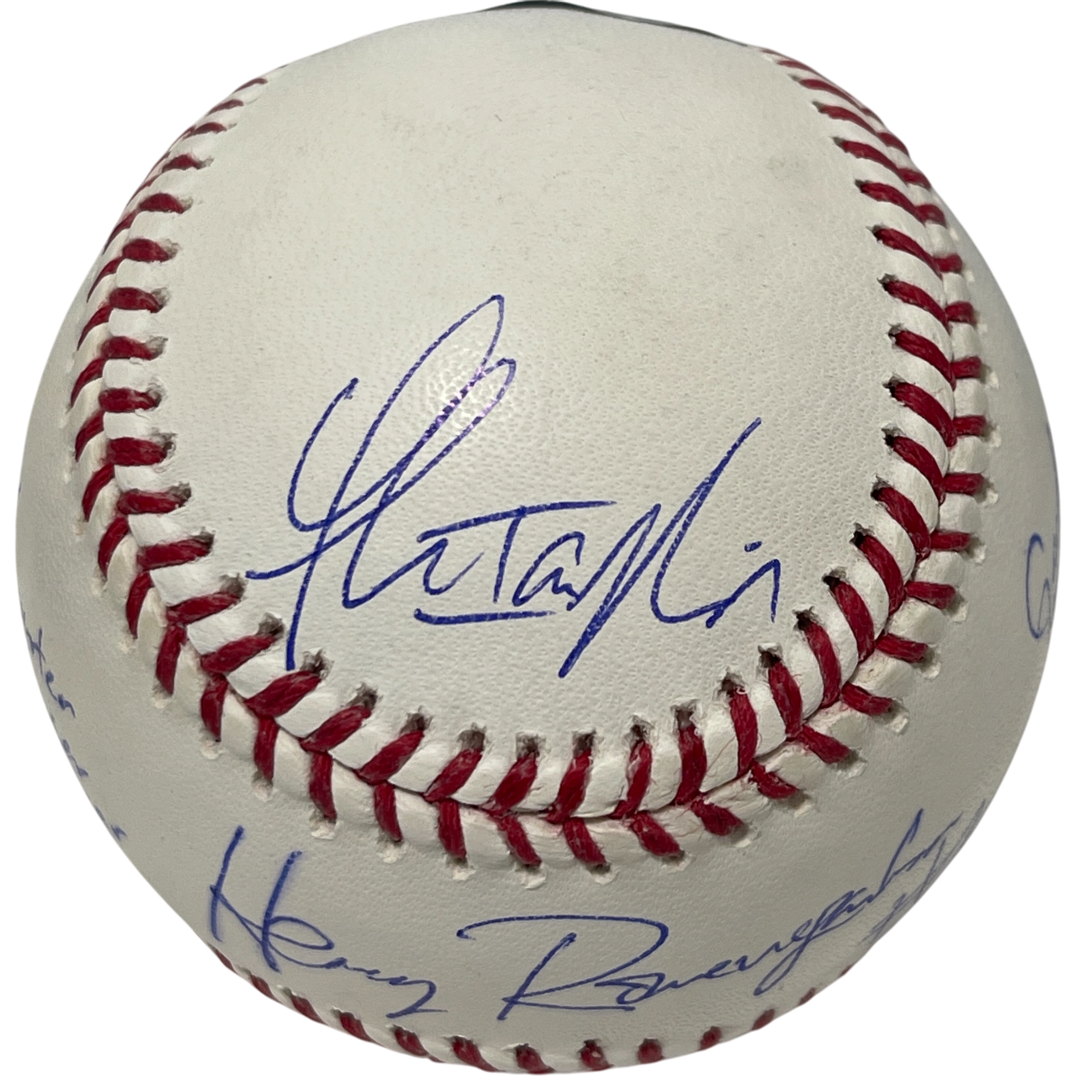 Thomas Ian Nicholas Signed ROMLB Baseball w 7 Names Ins Beckett Witness BAS COA1