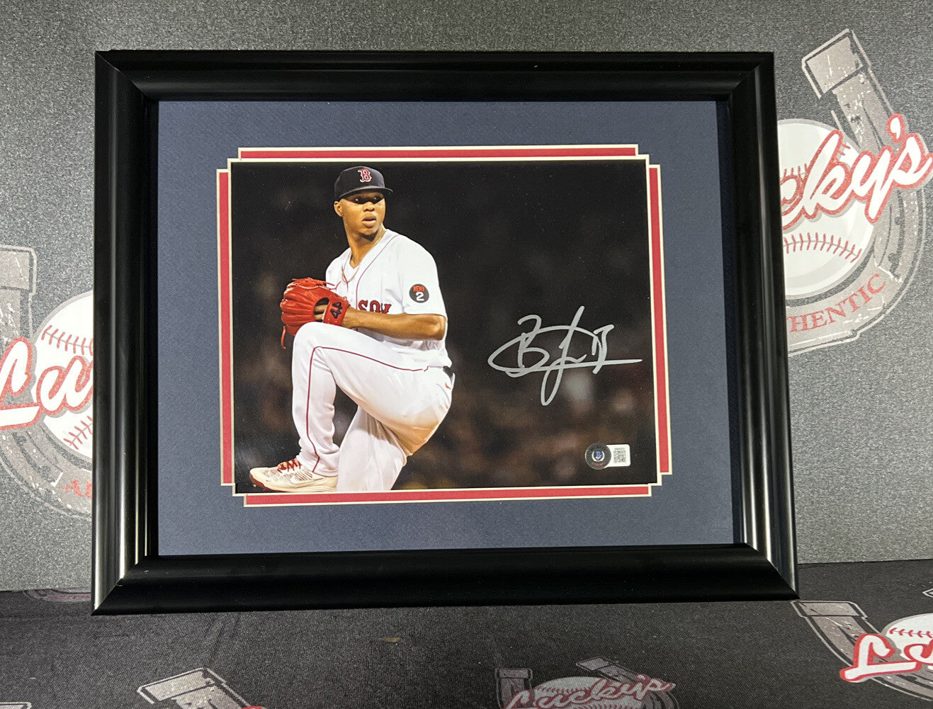 Brayan Bello Signed Framed 8x10 Photo Boston Red Sox Beckett Witness BAS COA0