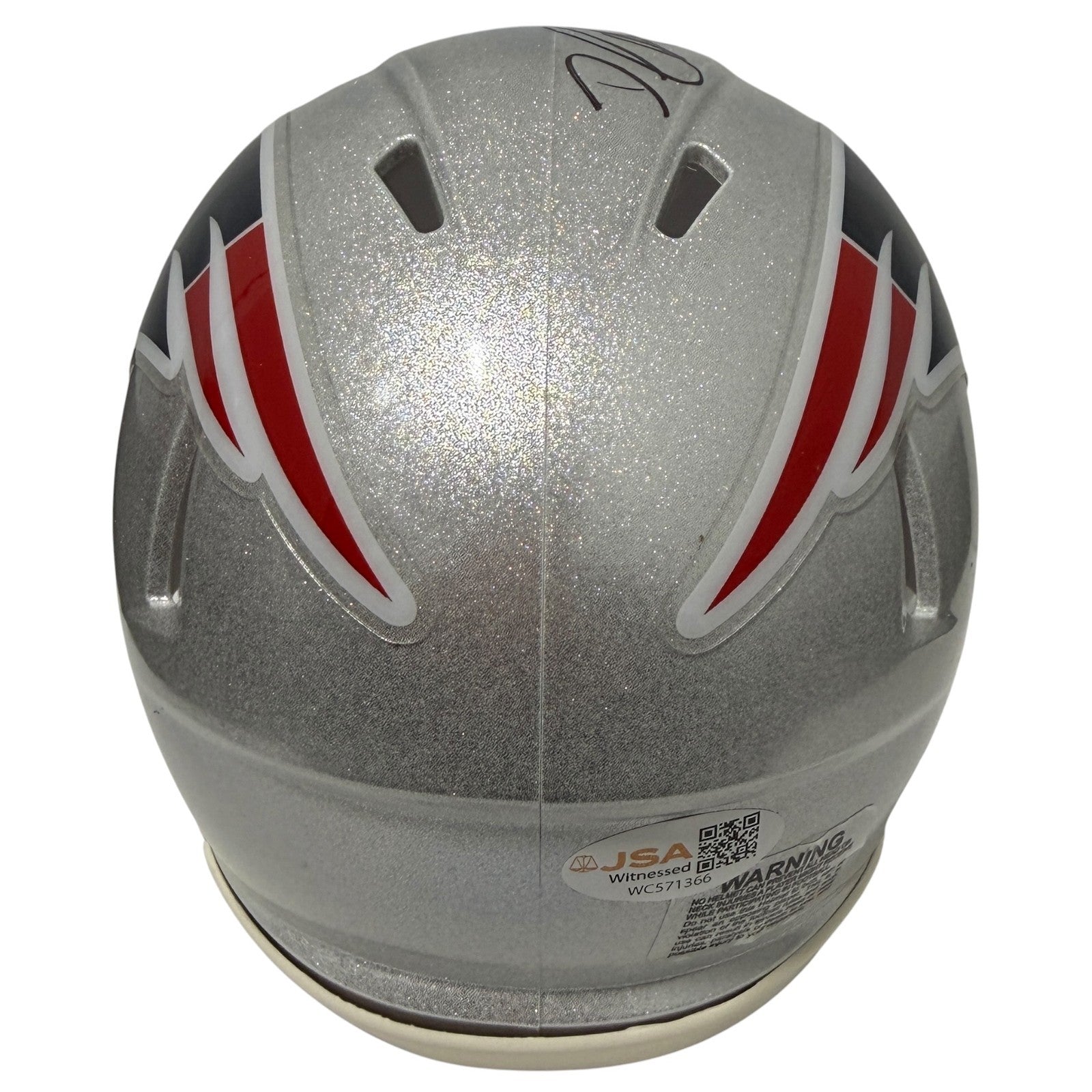 David Andrews Signed Patriots Speed Mini Helmet w/ 2x SB Champ JSA Witness COA3