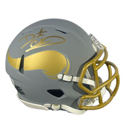Daunte Culpepper Signed Minnesota Vikings Slate Mini Helmet Beckett Wit BAS COA0