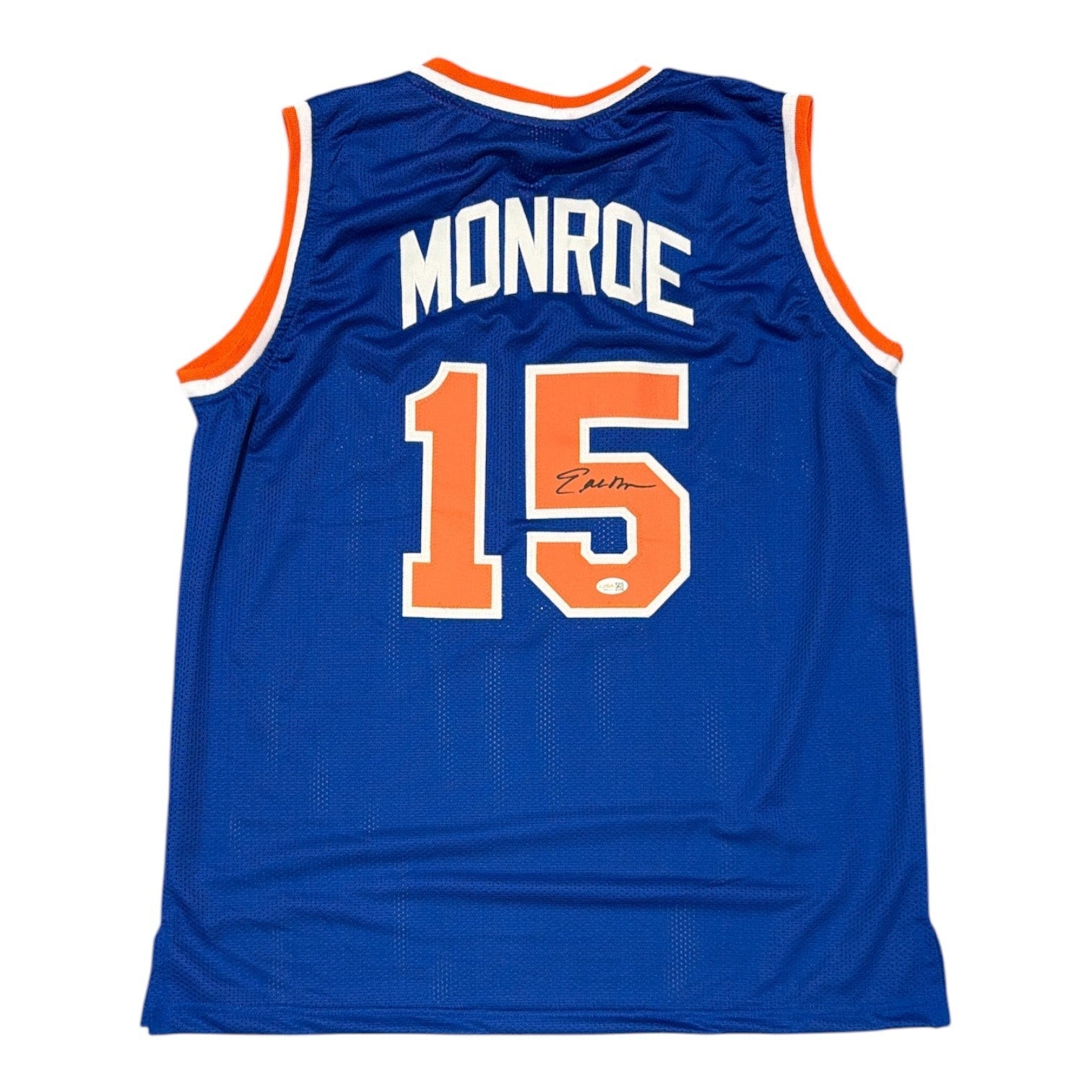 Earl Monroe Signed Autographed New York Knicks Custom Jersey JSA Witness COA0