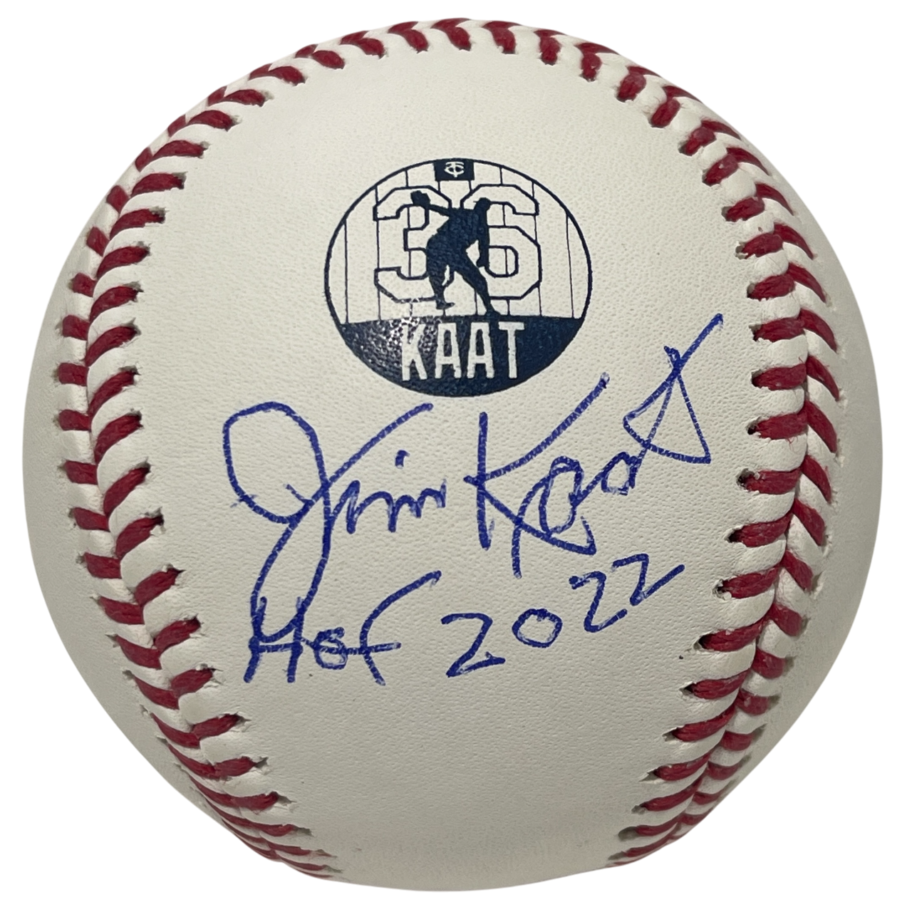 Jim Kaat Signed Retirement Logo ROMLB Baseball HOF 2022 Beckett Witness BAS COA0