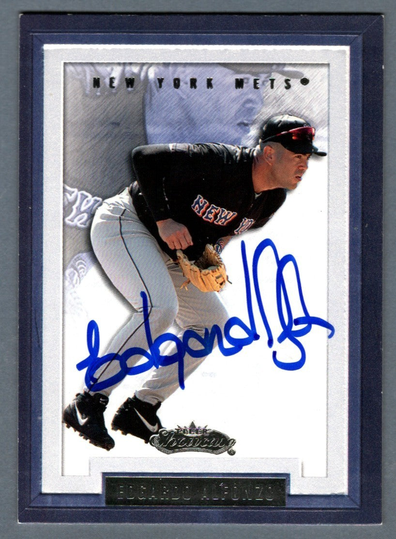 Edgardo Alfonzo Signed Autographed 2002 Fleer Showcase #122 LSCM COA NY Mets0