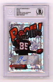 Chad Johnson 2024 Hits Memorabilia BOOM Silver Signed BGS BAS Auto Cincinnati0