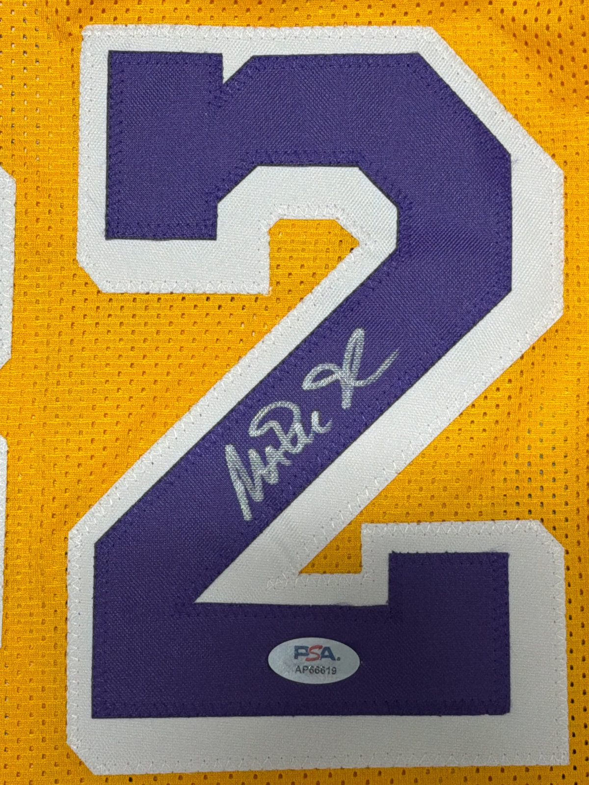 Magic Johnson Signed Autographed Los Angeles Lakers Custom Jersey PSA COA1