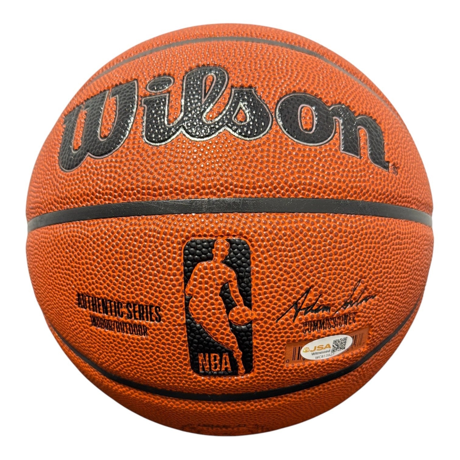 Latrell Sprewell Signed Wilson NBA Basketball w/ 4x All Star JSA Witness COA3