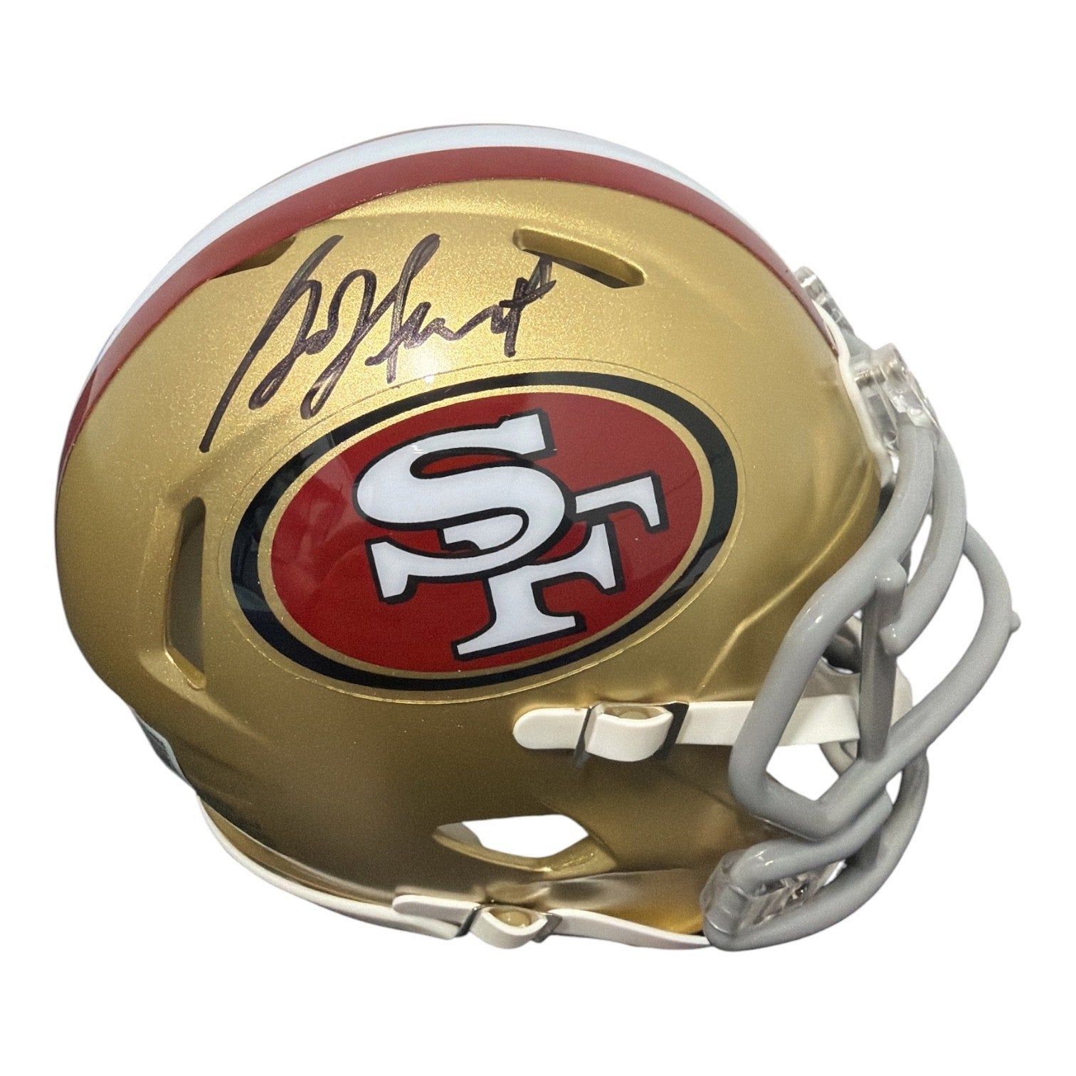Garrison Hearst Signed San Francisco 49ers Mini Helmet Beckett Witness BAS COA0