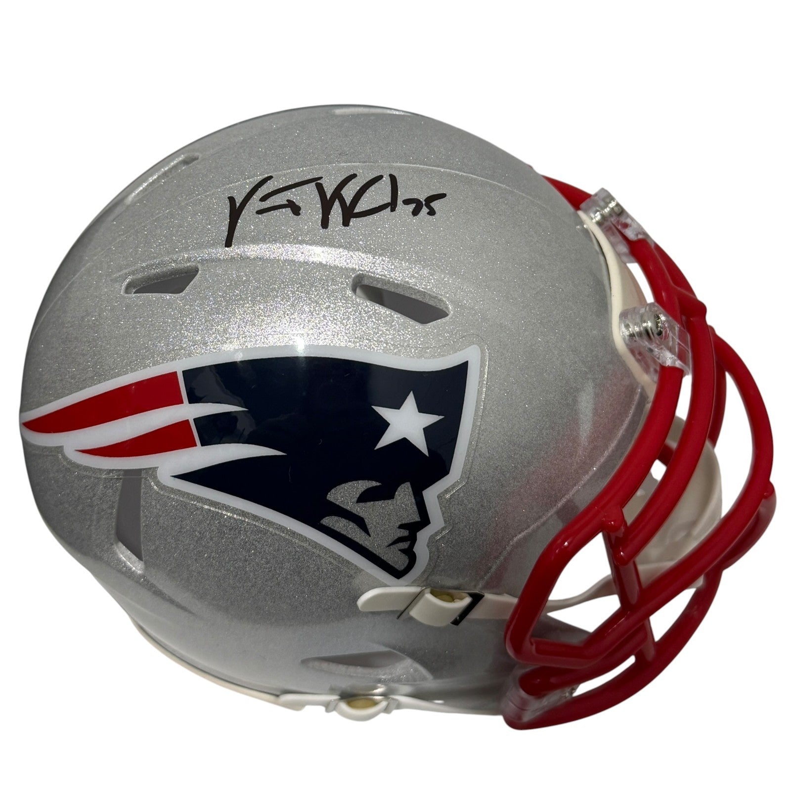 Vince Wilfork Signed New England Patriots Speed Mini Helmet JSA Witness COA0