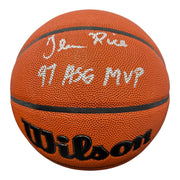 Glen Rice Signed Autographed Wilson NBA Basketball w/ 97 ASG MVP JSA Witness COA0