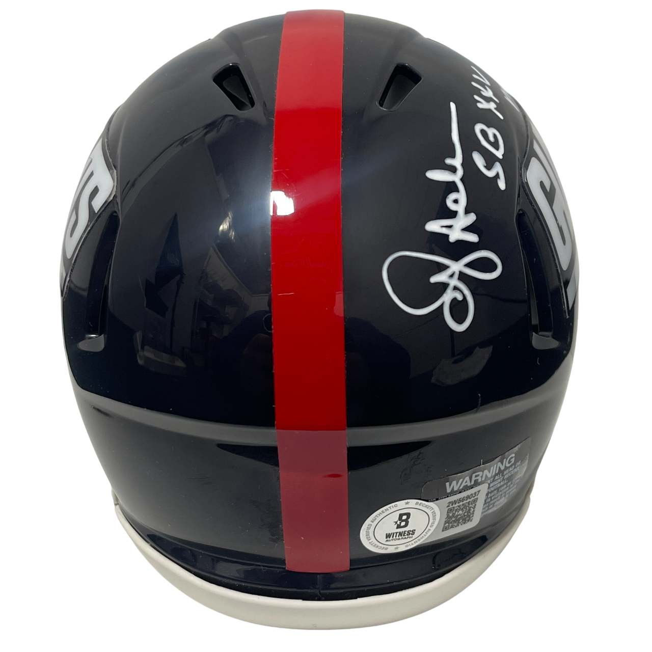 Ottis Anderson Signed Giants TB Mini Helmet w/ SB XXV MVP Beckett Wit BAS COA3