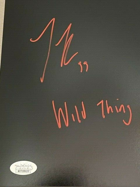 James Karinchak Signed Autographed Cleveland Indians 11x14 Photo JSA W COA1