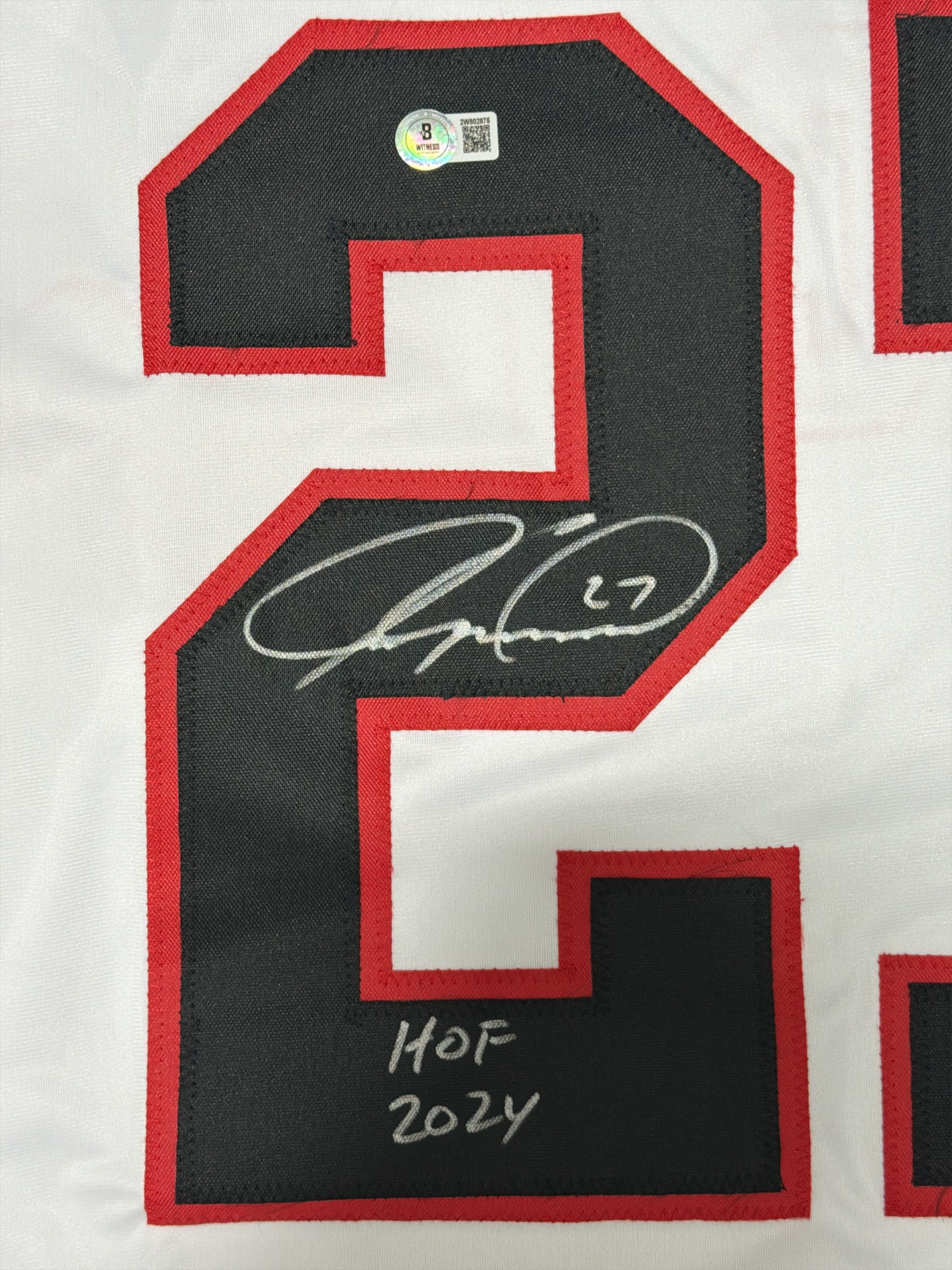 Jeremy Roenick Signed Blackhawks Custom Jersey w/ HOF 24 Beckett Witness BAS COA1