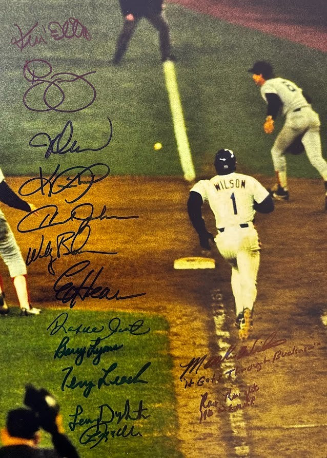 New York Mets 1986 World Series 23 Auto Team Signed 16x20 Photo w/ Insc. JSA COA2