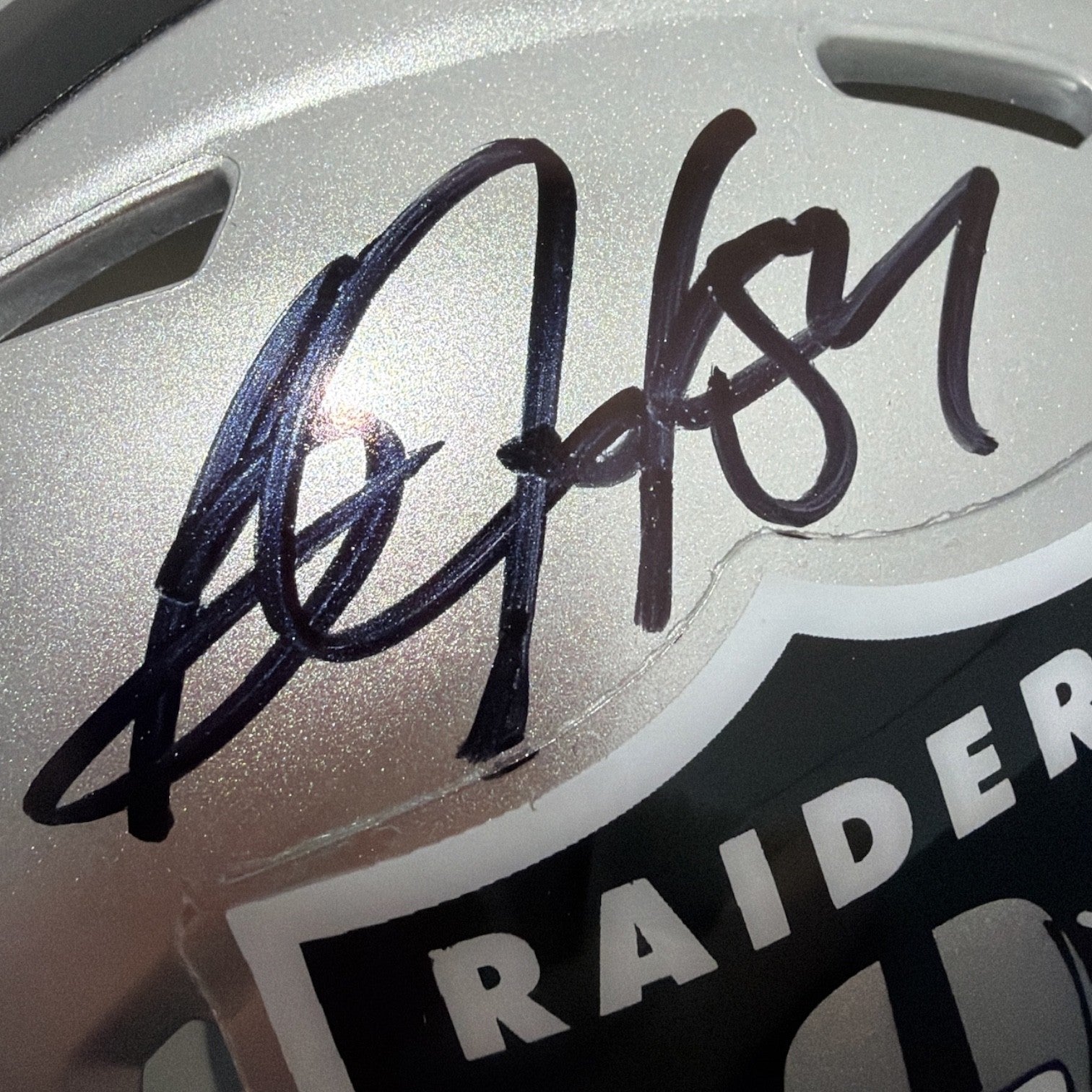 Bo Jackson Signed Autographed Oakland Raiders Speed Mini Helmet JSA Witness COA1