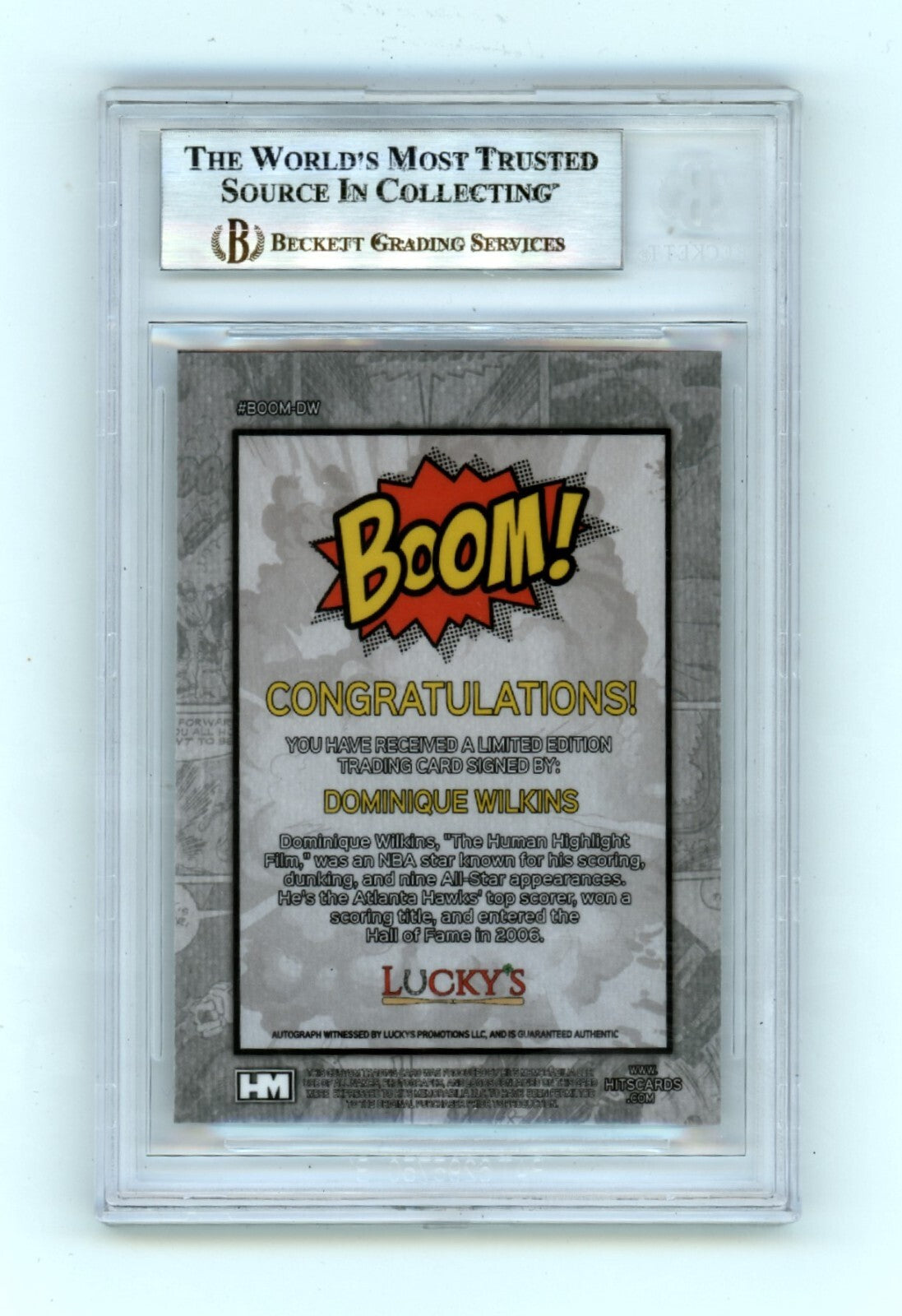 Dominique Wilkins 2024 Hits Memorabilia BOOM Silver Signed BGS BAS Auto Hawks1