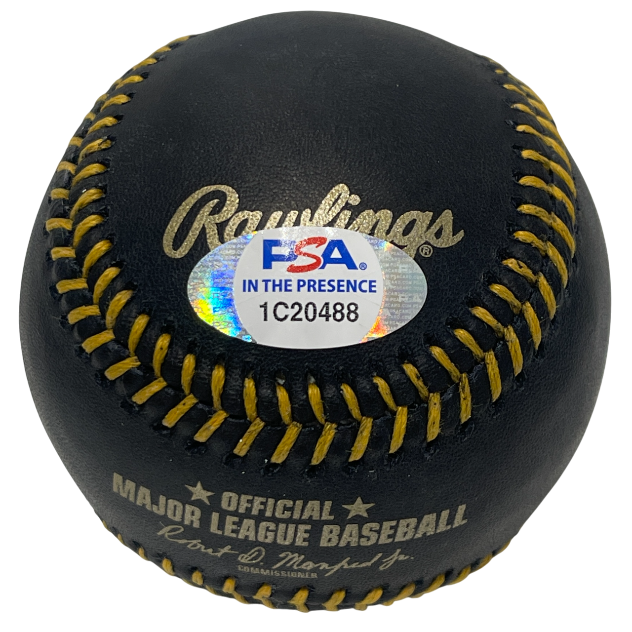 Luis Medina Signed Black Rawlings ROMLB Baseball w/ Lets Go Yankees PSA COA2
