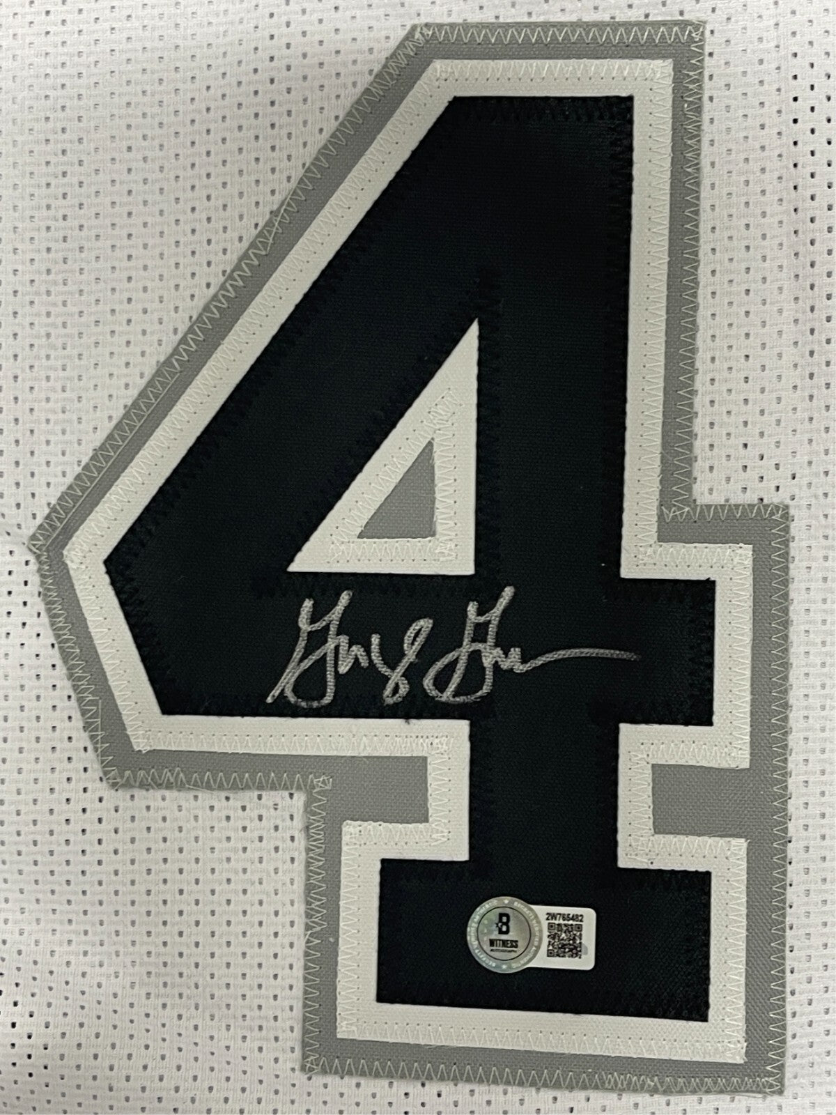 George Gervin Signed San Antonio Spurs Custom Jersey  Beckett Witness BAS COA1