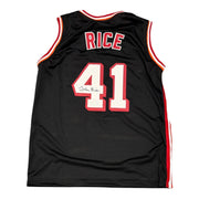 Glen Rice Signed Autographed Miami Heat Custom Jersey JSA Witness COA0