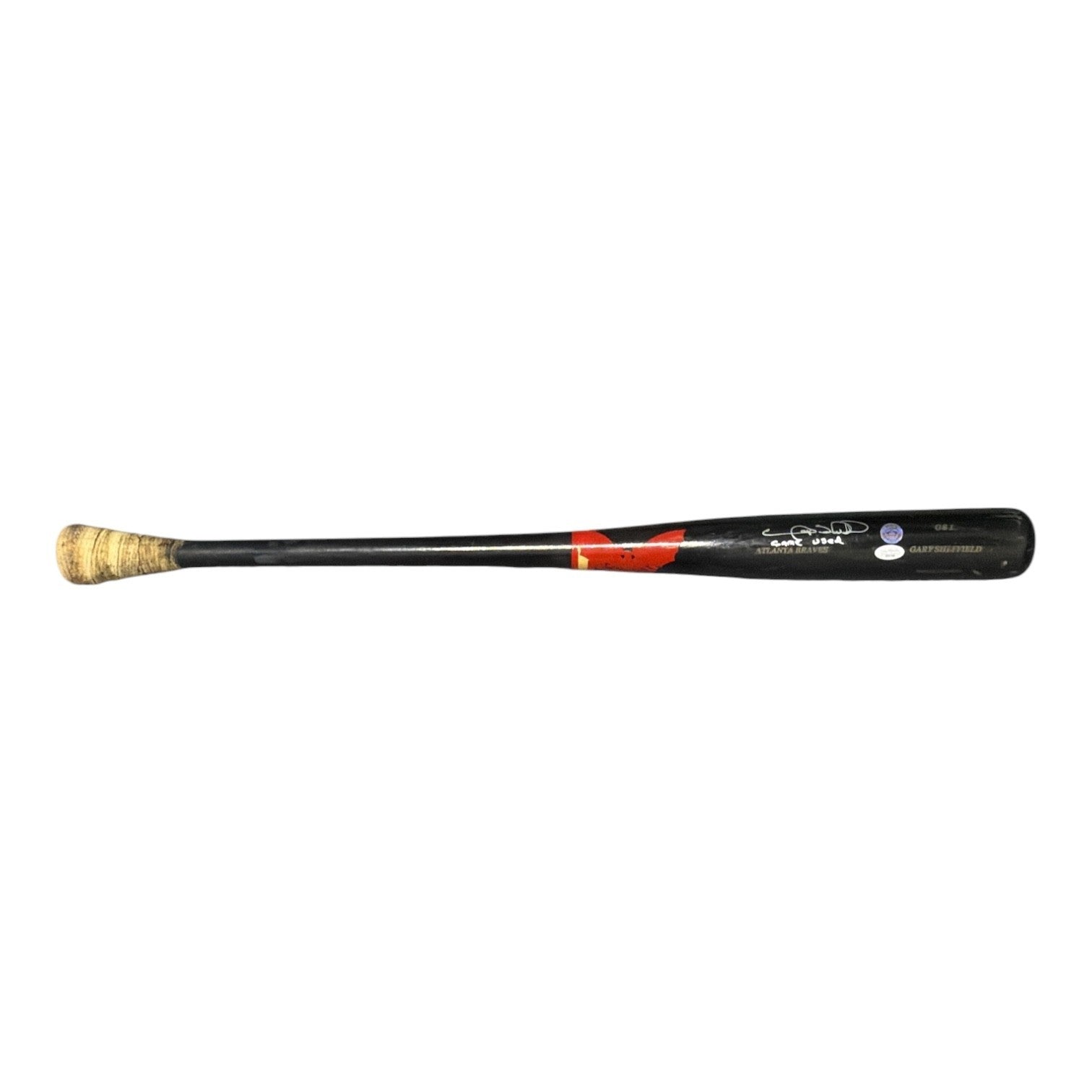 Gary Sheffield Signed Game Used Sam Bat Black Bat JSA COA Braves B2