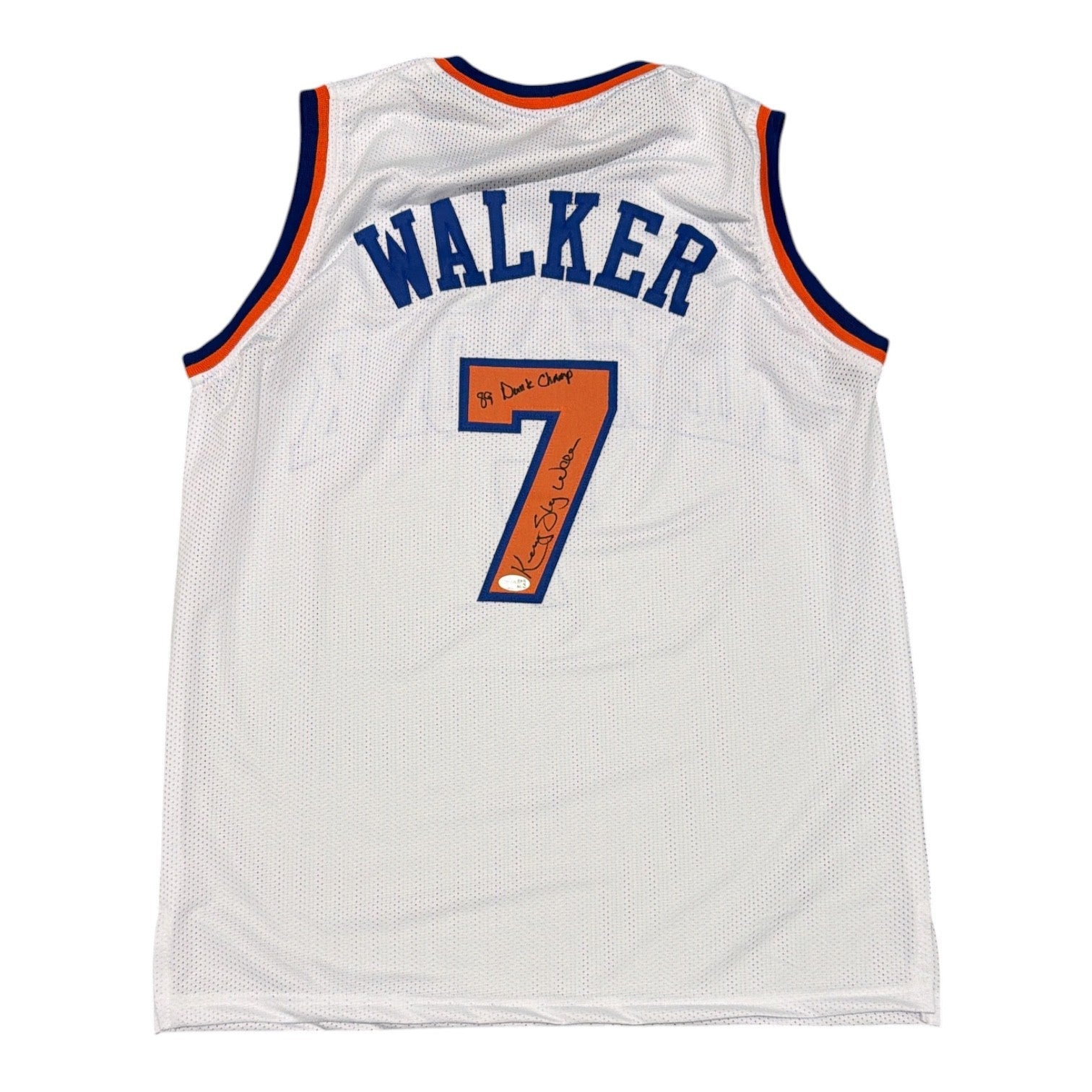 Kenny Sky Walker Signed New York Knicks Custom Jersey w/ 89 Dunk Champ JSA W COA0