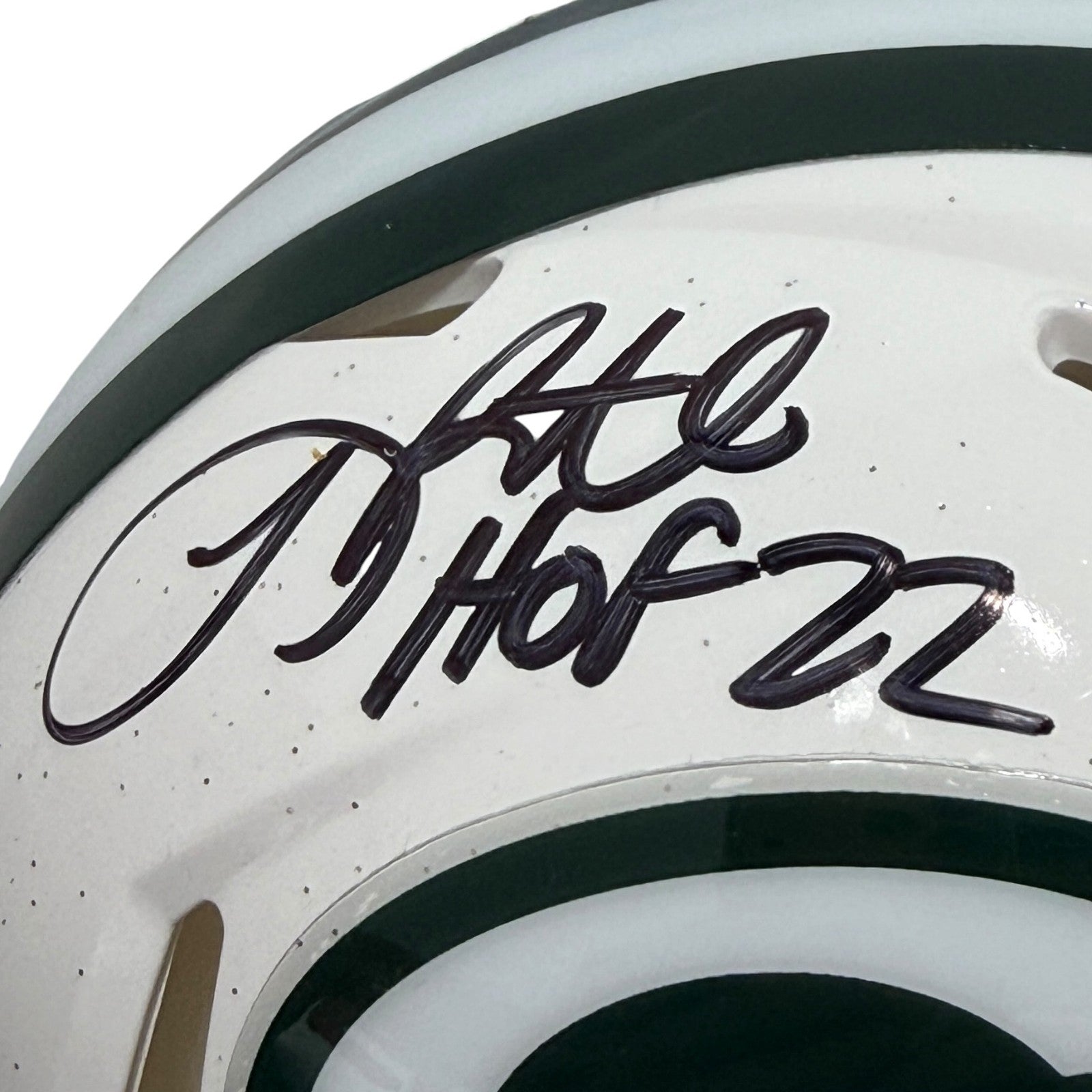 LeRoy Butler Signed Packers ALT White Mini Helmet w/ HOF 22 JSA Witness COA1