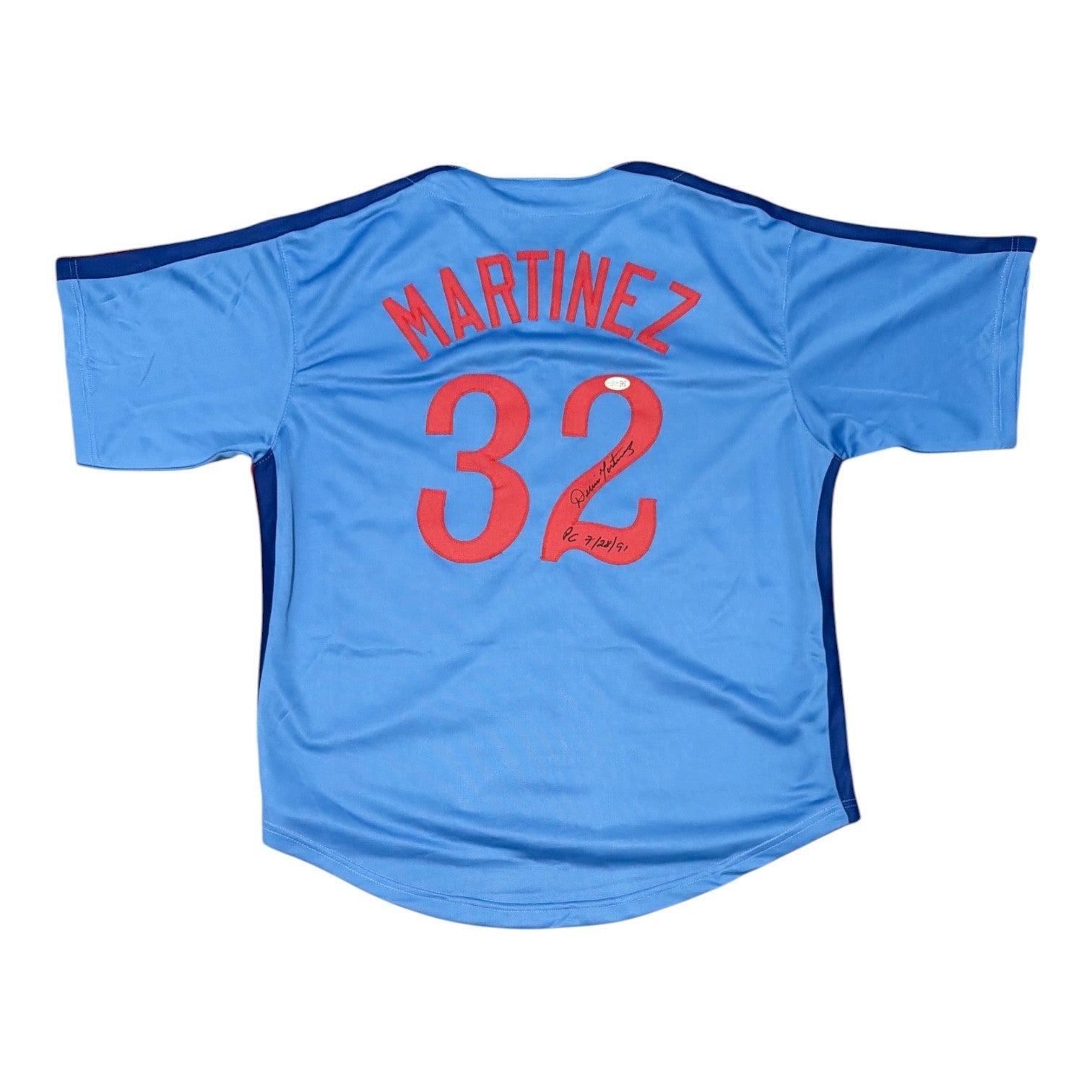 Dennis Martinez Signed Montreal Expos Custom Jersey w/ PG 7/28/92 JSA Wit COA0
