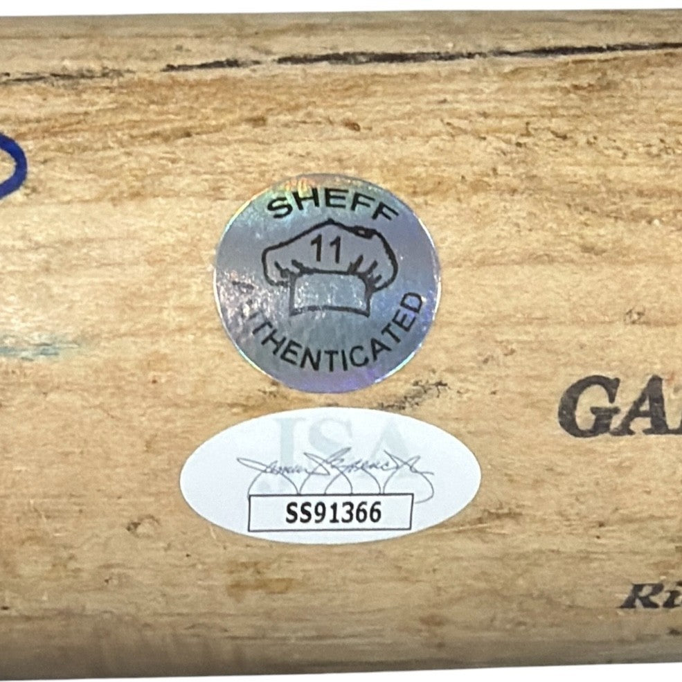 Gary Sheffield Signed Game Used Sam Bat Natural Bat JSA COA Braves A4
